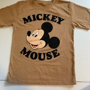 Mickey Mouse Kids Tan T-Shirt